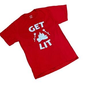 "GET LIT" Red T-Shirt Campfire Adult SM